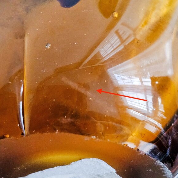 Murano Style Hand Blown Glass Elephant Amber Brown Spotted 10” Tall - Picture 8 of 16